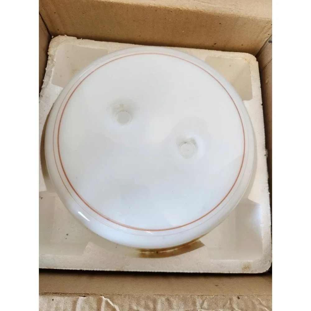 Vintage Milk Glass White Flowers Ceiling Fan Light Lamp Shade Globe Floral Kit